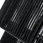 Suspension en rotin noir à 4 lumières, modèle Cynthia - 56 cm de largeur