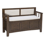 Banc d'entrée avec rangement et couvercle relevable en bois Dahlia