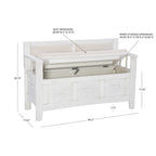 Banc d'entrée avec rangement et couvercle relevable en bois Dahlia