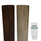 Ventilateur de plafond Della River of Goods de 52 pouces avec 3 lumières, télécommande, fini bronze huilé et verre teinté