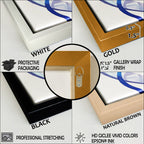 Designart Toile encadrée Peinture à l'aquarelle moderne style farmhouse représentant des vagues bleues de la mer côtière