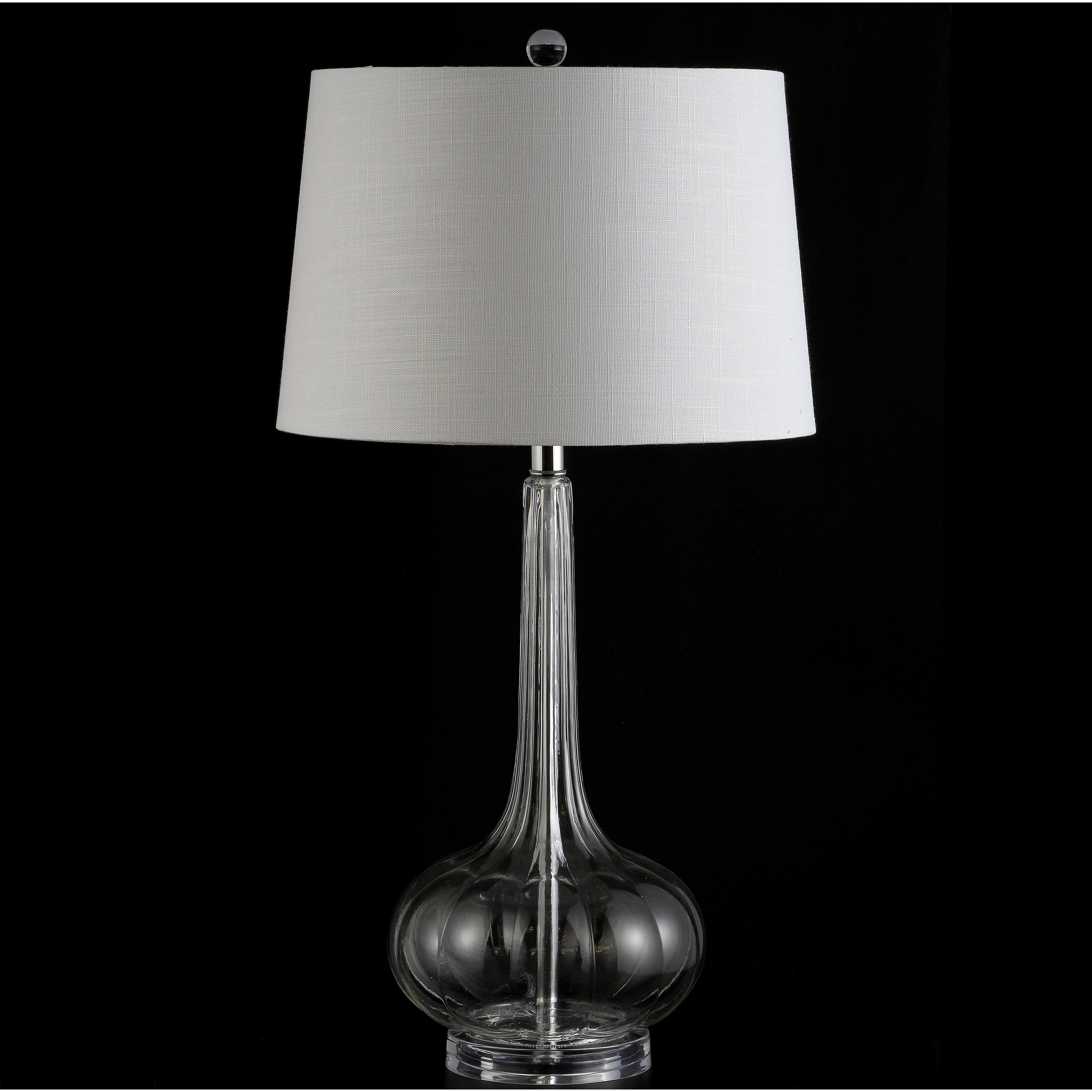 Lampe de table LED en verre en forme de goutte d'eau Diamante 28.5, rose (lot de 2) par JONATHAN Y