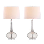 Lampe de table LED en verre en forme de goutte d'eau Diamante 28.5, rose (lot de 2) par JONATHAN Y