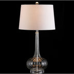 Lampe de table LED en verre en forme de goutte d'eau Diamante 28.5, rose (lot de 2) par JONATHAN Y