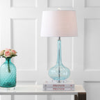 Lampe de table LED en verre en forme de goutte d'eau Diamante 28.5, rose (lot de 2) par JONATHAN Y