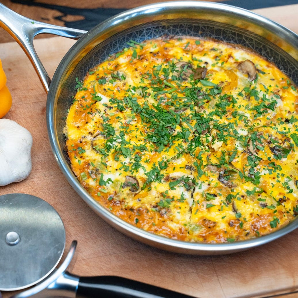 Ensemble de casseroles et poêles DiamondClad 7 pièces en acier inoxydable hybride antiadhésif