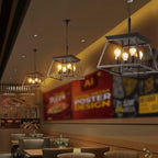 Luminaires à suspension à 4 lumières, style ferme, avec gradation, pour salle à manger, ampoules non incluses.