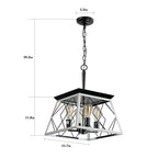 Luminaires à suspension à 4 lumières, style ferme, avec gradation, pour salle à manger, ampoules non incluses.