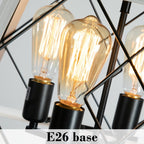 Luminaires à suspension à 4 lumières, style ferme, avec gradation, pour salle à manger, ampoules non incluses.