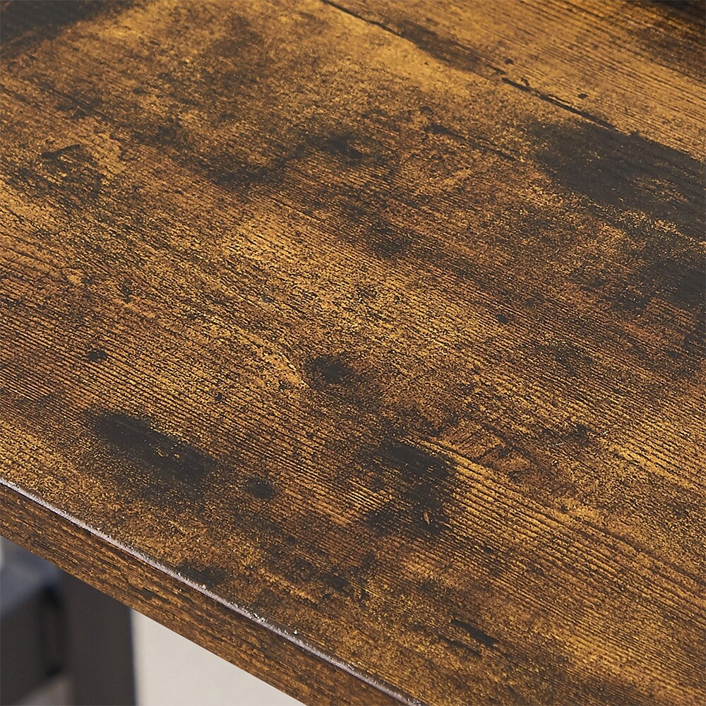 Ensemble table et chaises de salle à manger, ensemble table de bar en bois, table de cuisine avec 2 bancs - 3 pièces