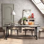 Table de salle à manger pour 8 personnes, table de cuisine rectangulaire en bois de 180 cm (70,87 pouces)