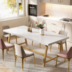 Table de salle à manger pour 8 personnes, table de cuisine rectangulaire en bois de 180 cm (70,87 pouces)