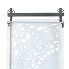 Décoration murale en bois blanc ivoire patiné avec accents noirs (lot de 2)