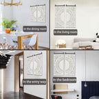 Décoration murale en bois blanc ivoire patiné avec accents noirs (lot de 2)