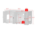 Meuble cache-litière pour chat avec double accès pour animaux de compagnie