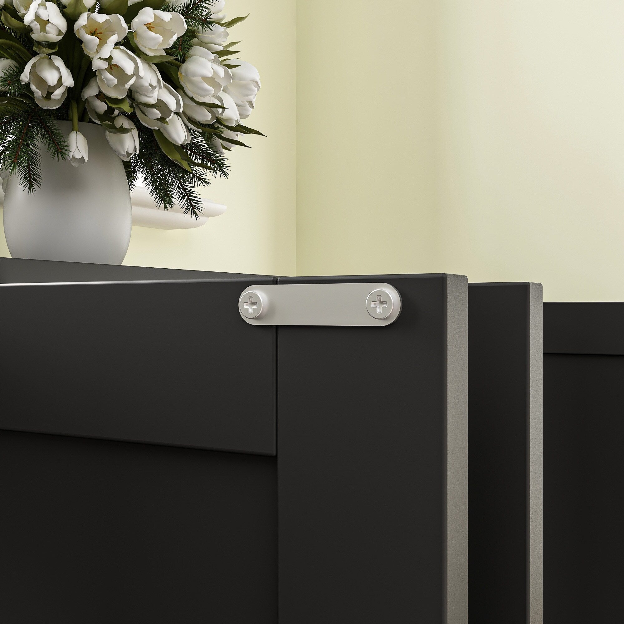 Meuble cache-litière pour chat avec double accès pour animaux de compagnie