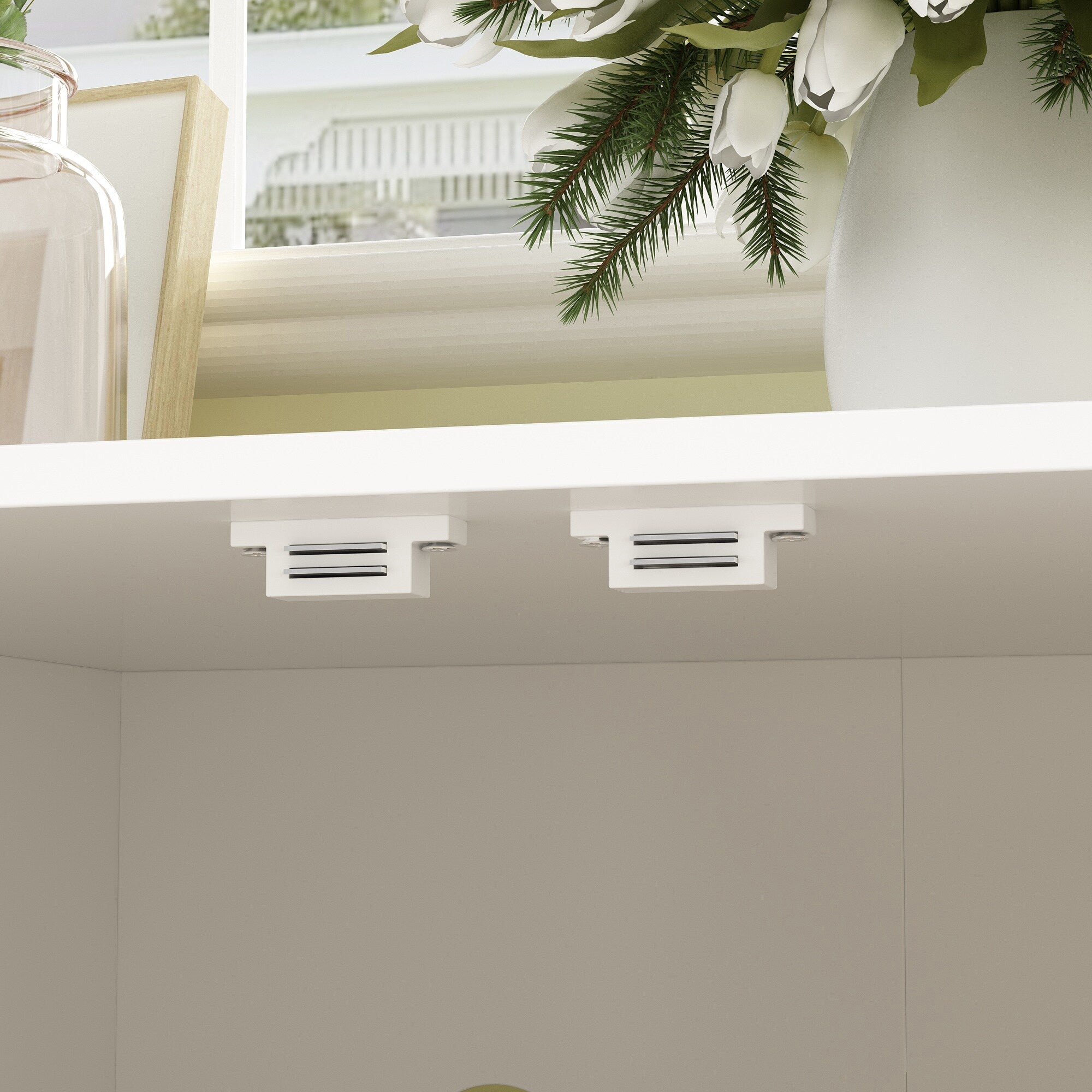 Meuble cache-litière pour chat avec double accès pour animaux de compagnie