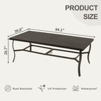 Ensemble de salle à manger de patio en aluminium EGEIROS LIFE AluLux 9 pièces avec 2 chaises de salle à manger pivotantes, 6 chaises de salle à manger et coussins lavables