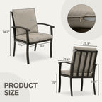 Ensemble de salle à manger de patio en aluminium EGEIROS LIFE AluLux 9 pièces avec 2 chaises de salle à manger pivotantes, 6 chaises de salle à manger et coussins lavables