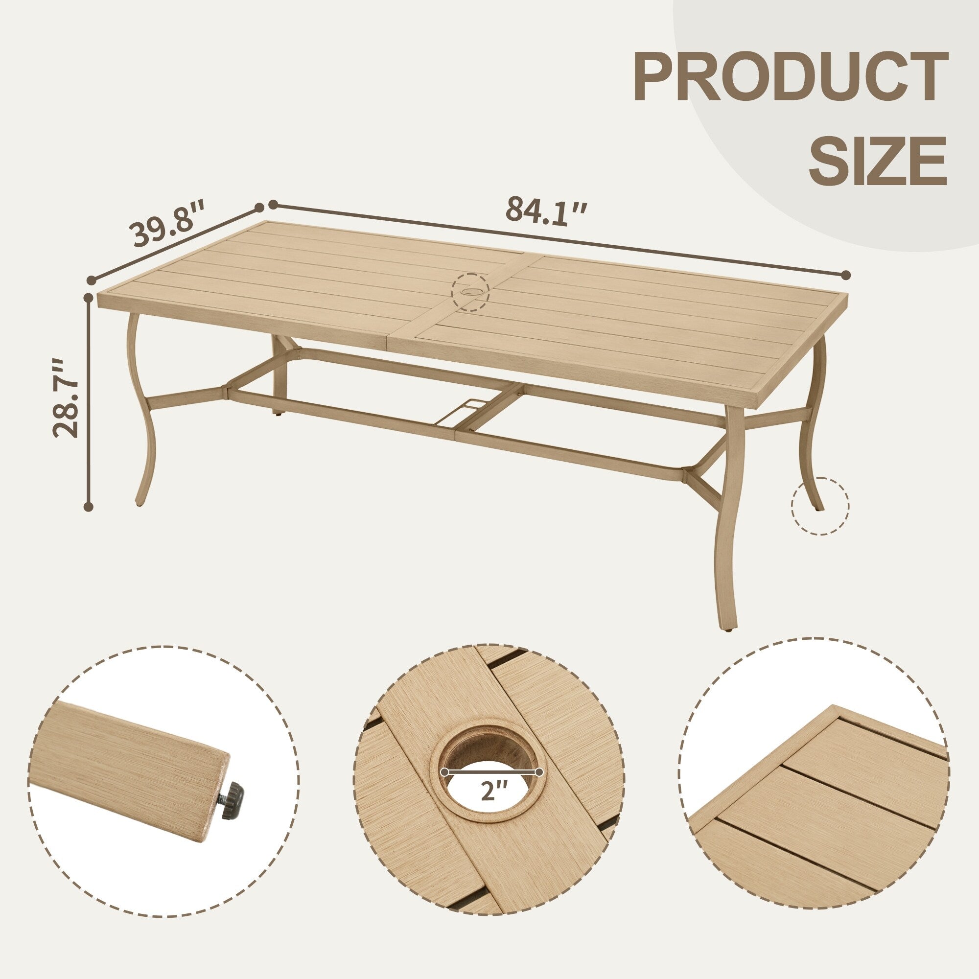Ensemble de salle à manger de patio en aluminium EGEIROS LIFE AluLux 9 pièces avec 2 chaises de salle à manger pivotantes, 6 chaises de salle à manger et coussins lavables