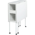 Table d'artisanat à hauteur réglable avec étagères de rangement, table de coupe pliable mobile pour maison, bureau, salle de couture, salle d'artisanat