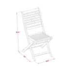 Ensemble bistro d'extérieur East West Furniture comprenant une table basse ronde en bois et 2 chaises pliantes, finition huile naturelle