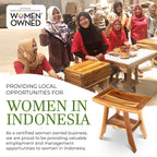 EcoDecors, Banc, Tabouret de douche, Assise de douche, Chaise de douche pour douche intérieure, Petit banc, Banc de douche en teck, Repose-pieds de douche