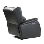 Fauteuil inclinable électrique Eduardo en cuir véritable avec port USB (lot de 2)