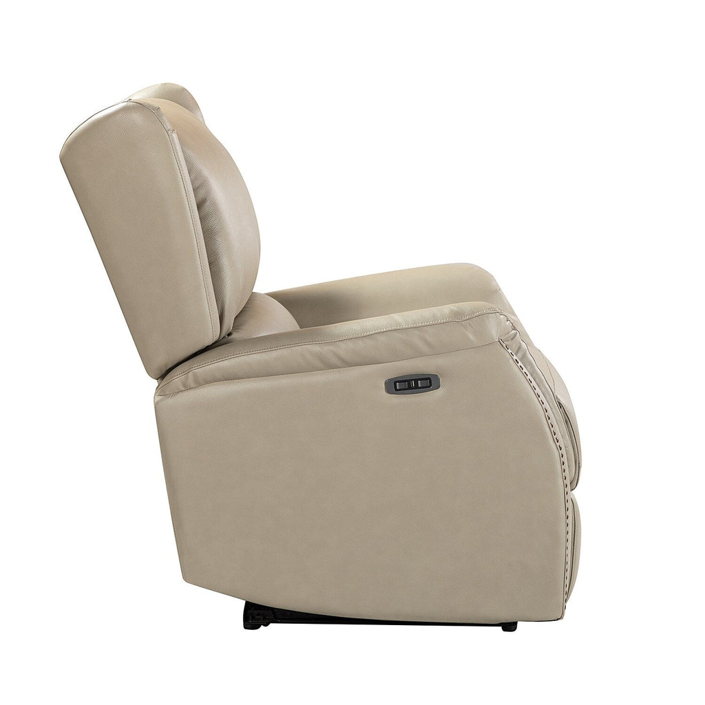 Fauteuil inclinable électrique Eduardo en cuir véritable avec port USB (lot de 2)
