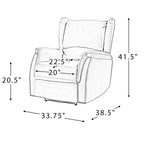 Fauteuil inclinable électrique Eduardo en cuir véritable avec port USB (lot de 2)