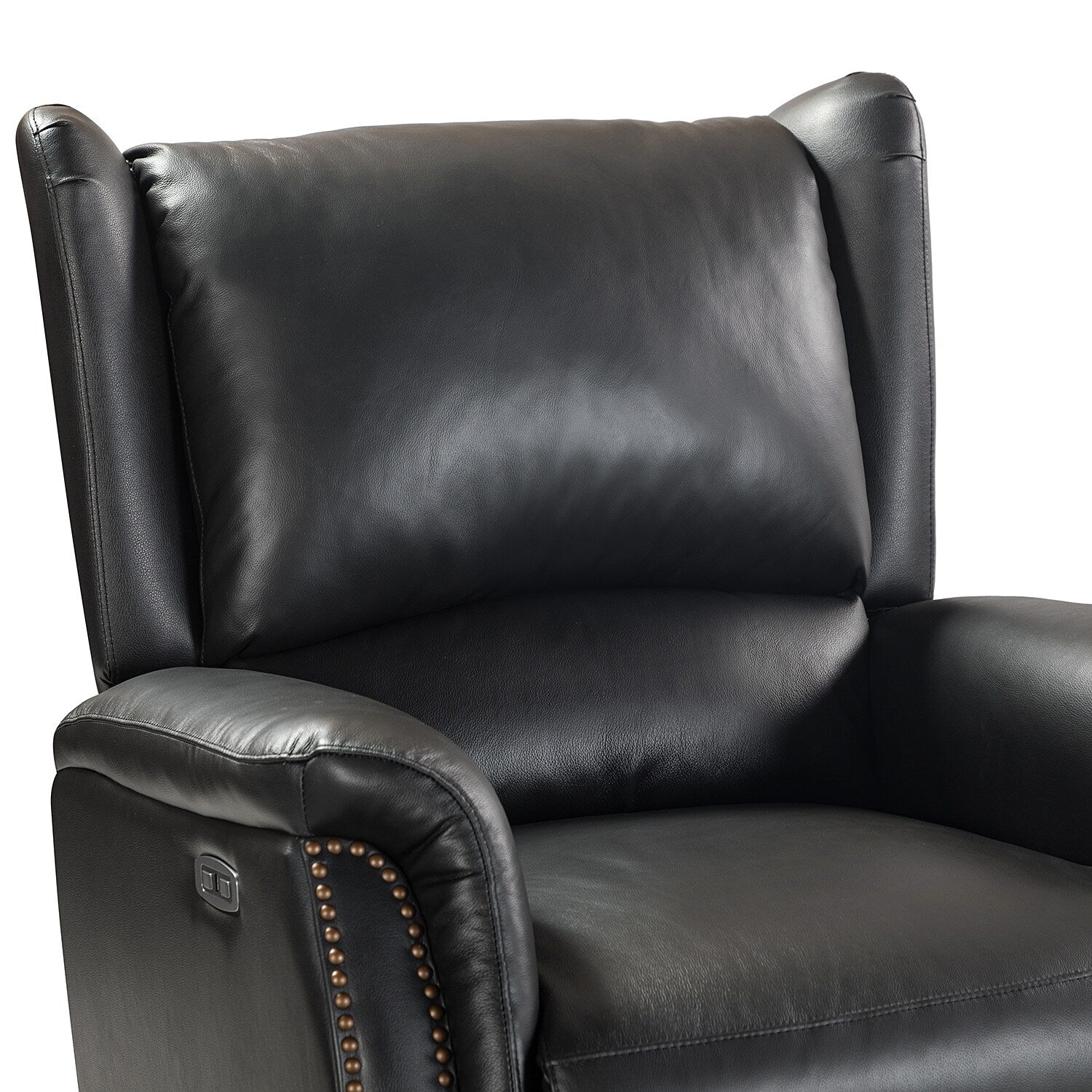 Fauteuil inclinable électrique Eduardo en cuir véritable avec port USB (lot de 2)