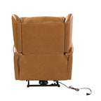 Fauteuil inclinable électrique Eduardo en cuir véritable avec port USB (lot de 2)