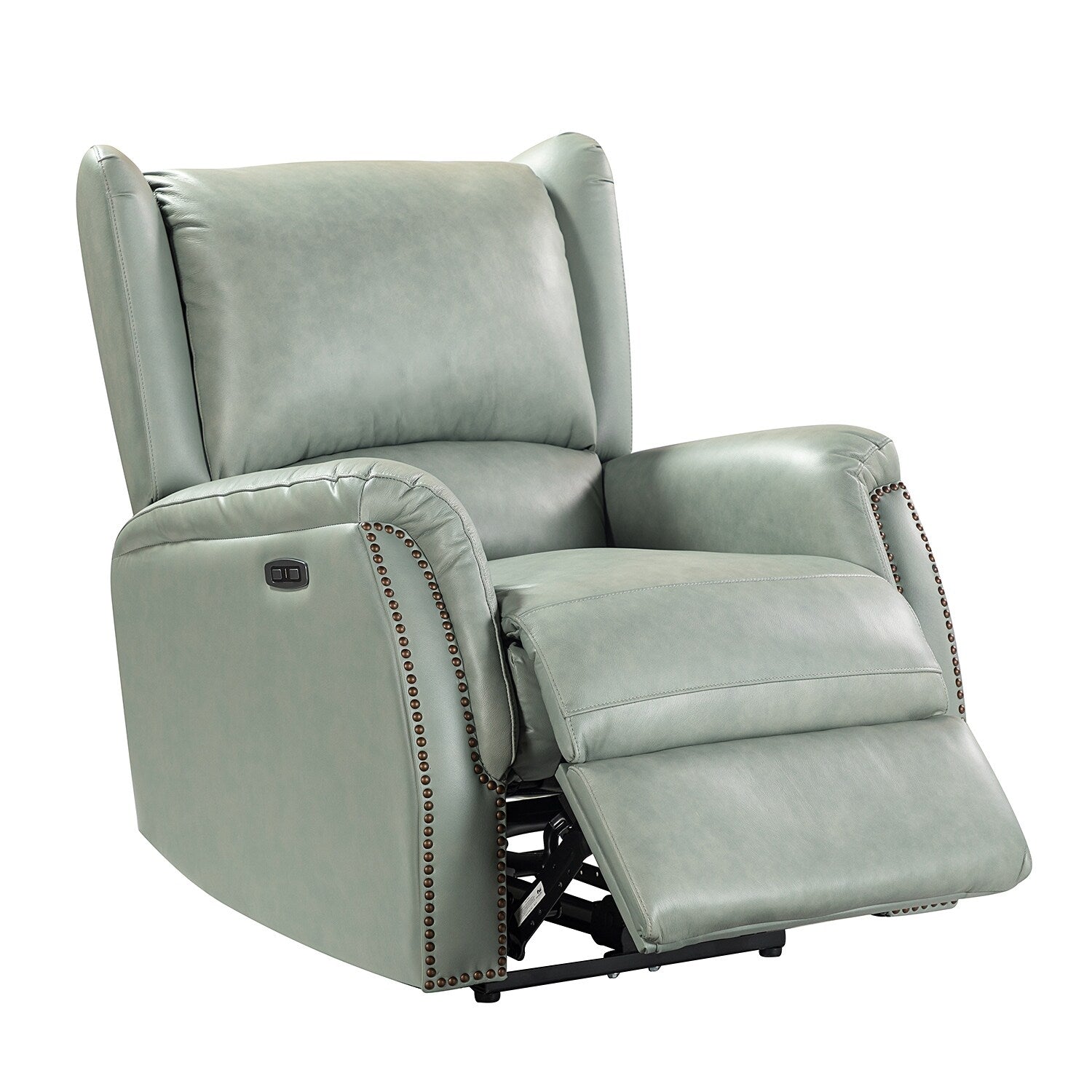 Fauteuil inclinable électrique Eduardo en cuir véritable avec port USB (lot de 2)