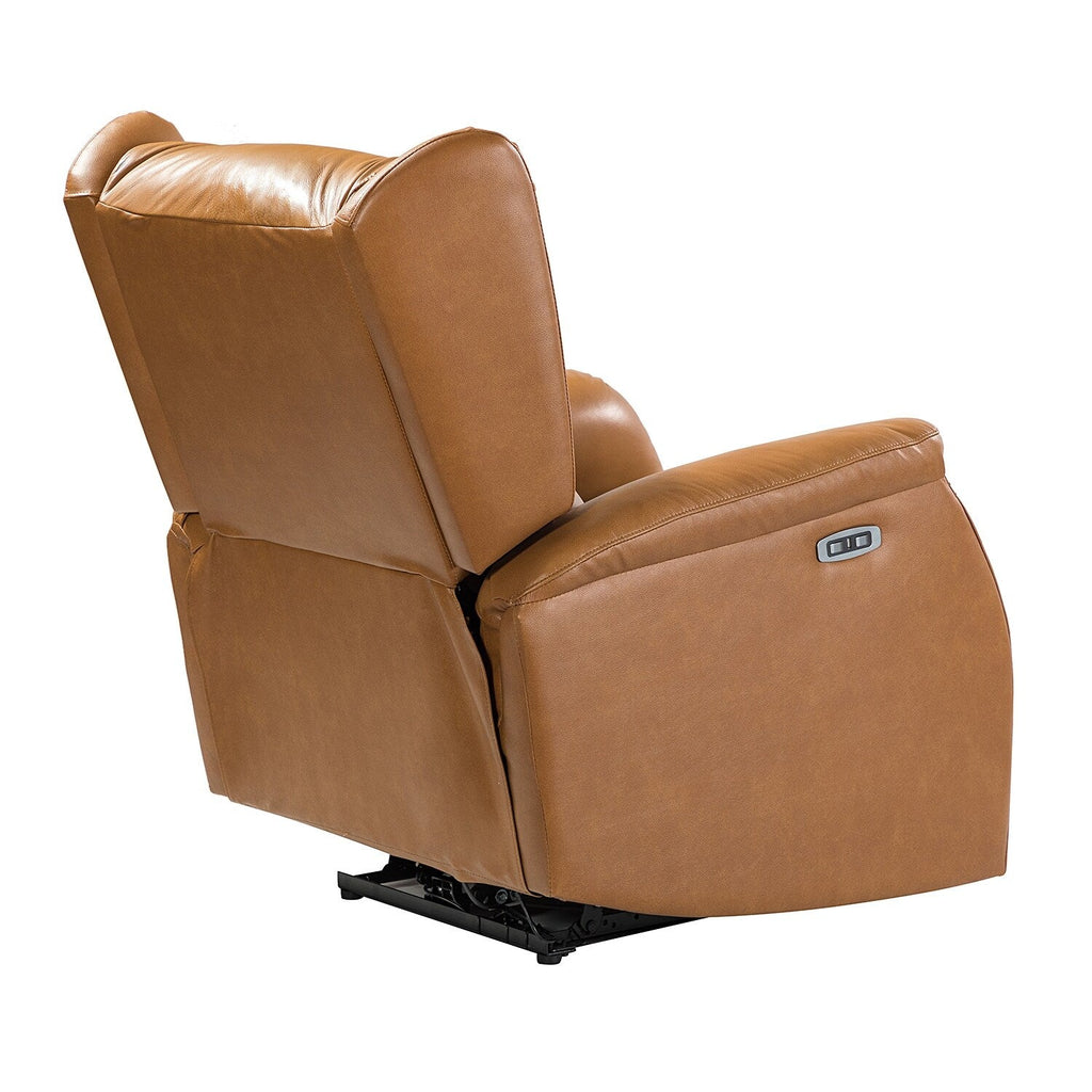 Fauteuil inclinable électrique Eduardo en cuir véritable avec port USB (lot de 2)