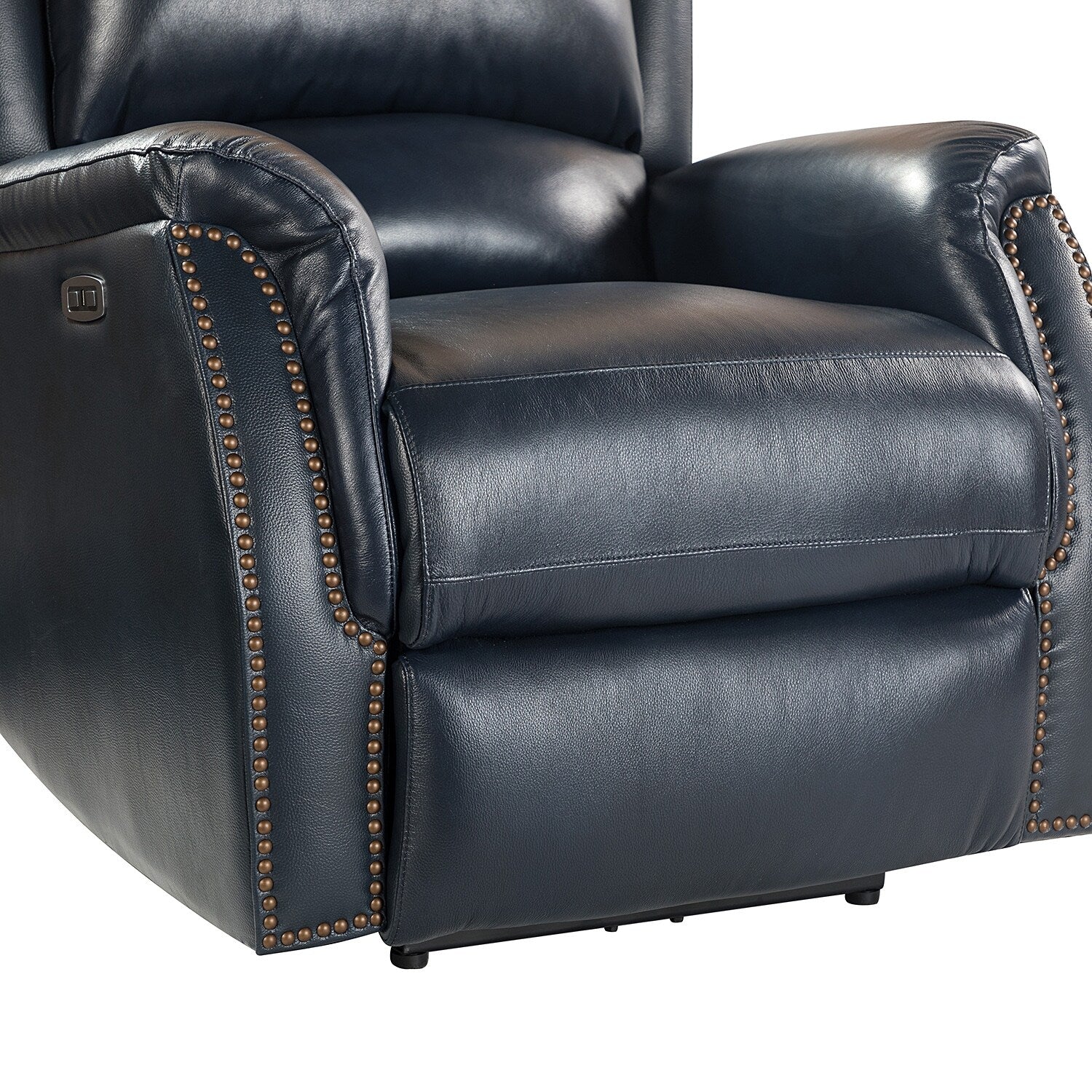 Fauteuil inclinable électrique Eduardo en cuir véritable avec port USB (lot de 2)