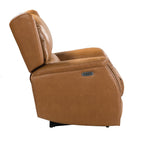 Fauteuil inclinable électrique Eduardo en cuir véritable avec port USB (lot de 2)