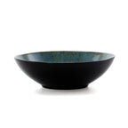 Service de table Elama Floral Accents en grès, 16 pièces, bleu.