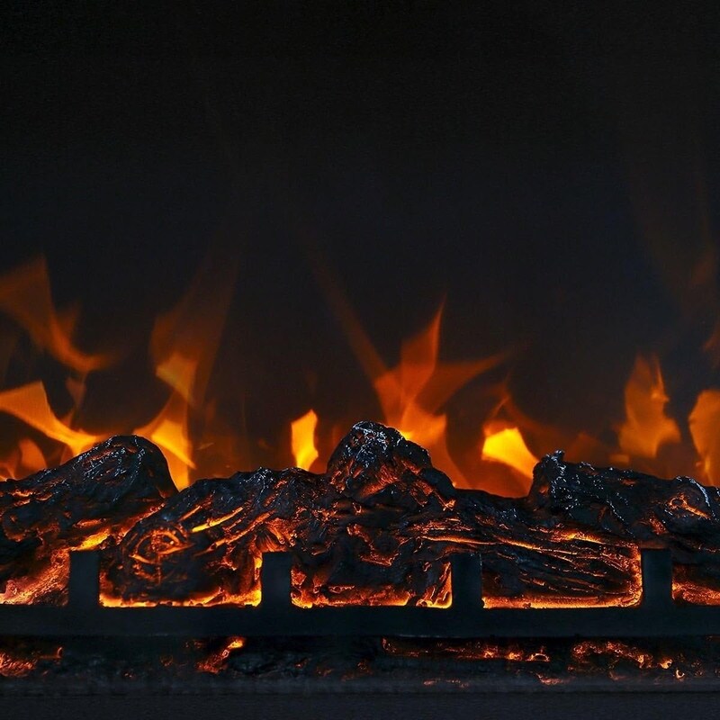 Insert de cheminée électrique avec chauffage, luminosité et minuterie réglables, protection contre la surchauffe, 1400 W, homologué CSA.