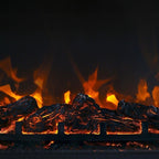 Insert de cheminée électrique avec chauffage, luminosité et minuterie réglables, protection contre la surchauffe, 1400 W, homologué CSA.