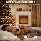 Insert de cheminée électrique avec chauffage, luminosité et minuterie réglables, protection contre la surchauffe, 1400 W, homologué CSA.