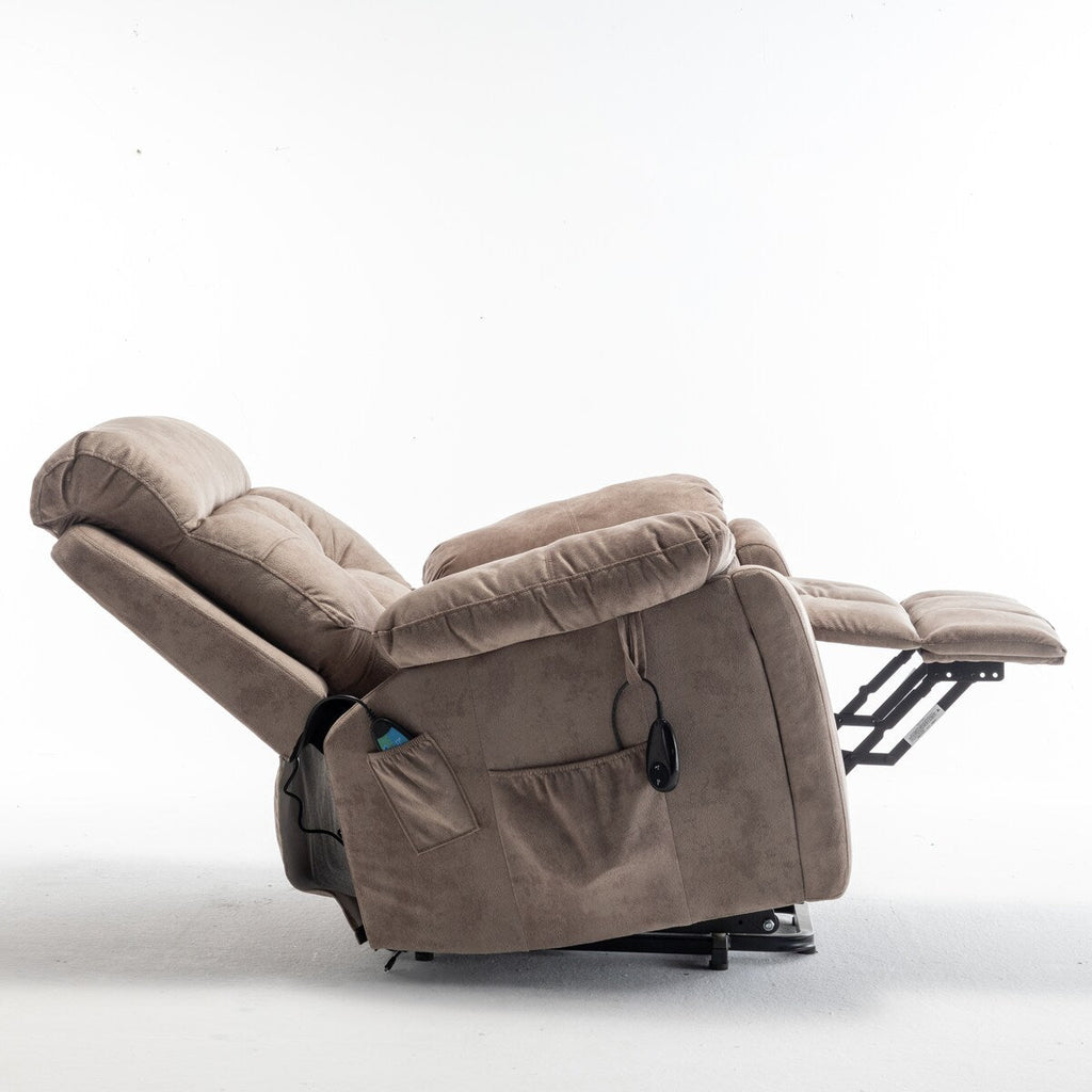 Fauteuil releveur électrique inclinable avec massage et chauffage