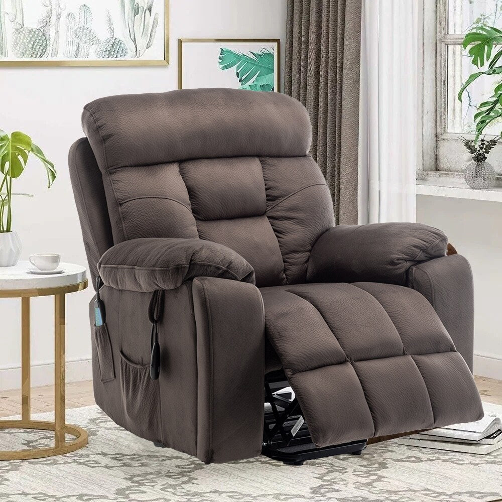 Fauteuil releveur électrique inclinable avec massage et chauffage