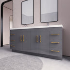 Meuble-lavabo Eliza de 183 cm (72 pouces) à poser avec double vasque