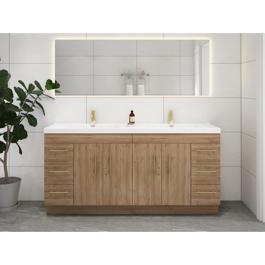Meuble-lavabo Eliza de 183 cm (72 pouces) à poser avec double vasque