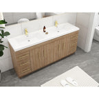 Meuble-lavabo Eliza de 183 cm (72 pouces) à poser avec double vasque