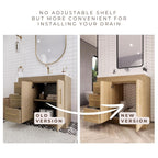 Meuble-lavabo Eliza de 183 cm (72 pouces) à poser avec double vasque