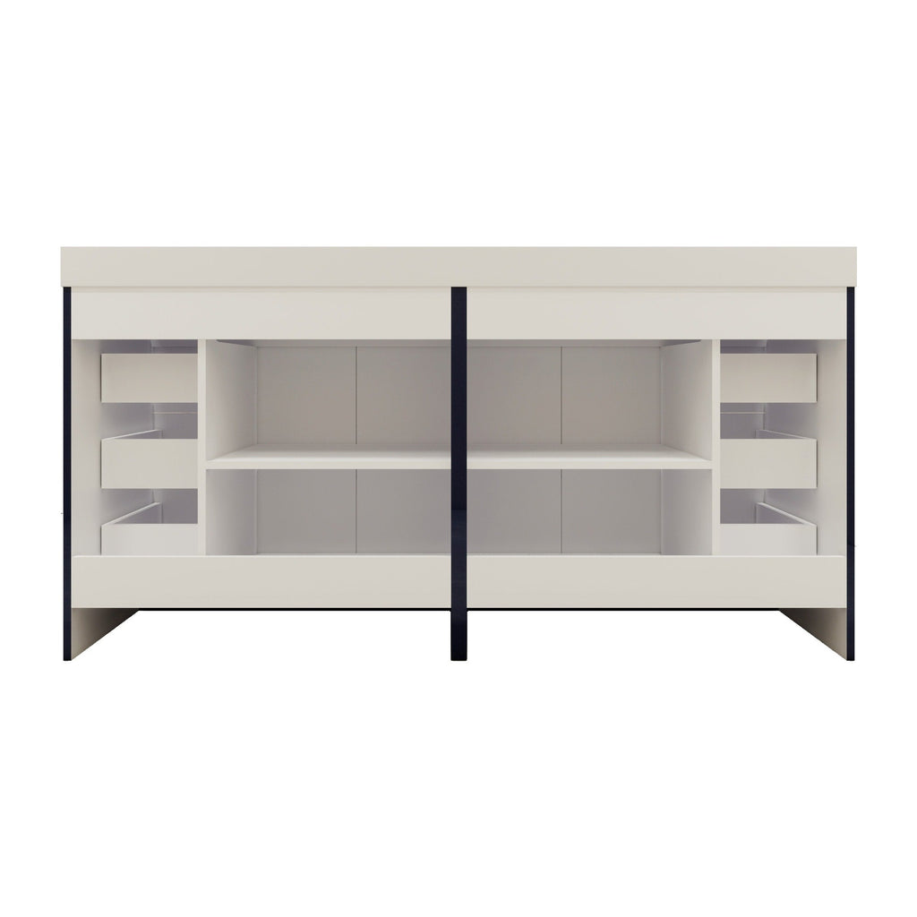 Meuble-lavabo Eliza de 183 cm (72 pouces) à poser avec double vasque