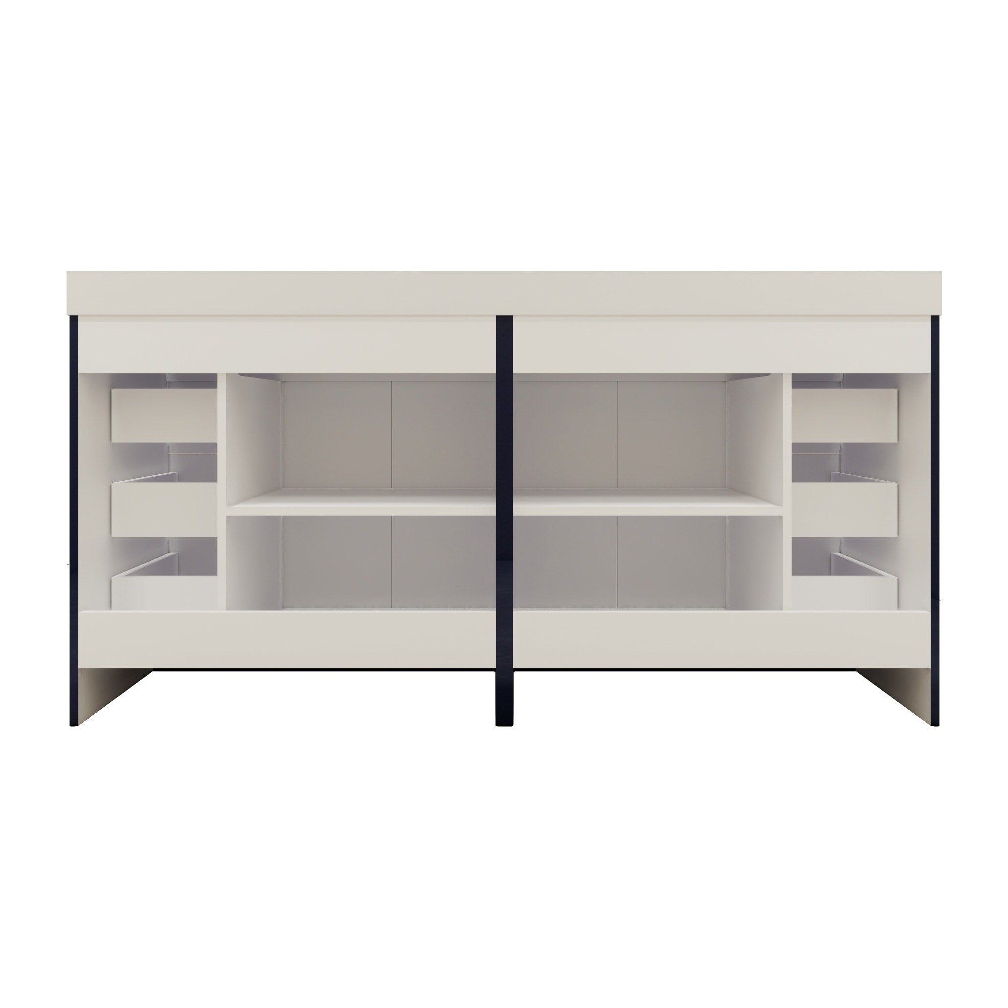 Meuble-lavabo Eliza de 183 cm (72 pouces) à poser avec double vasque