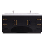 Meuble-lavabo Eliza de 183 cm (72 pouces) à poser avec double vasque