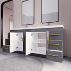 Meuble-lavabo Eliza de 183 cm (72 pouces) à poser avec double vasque